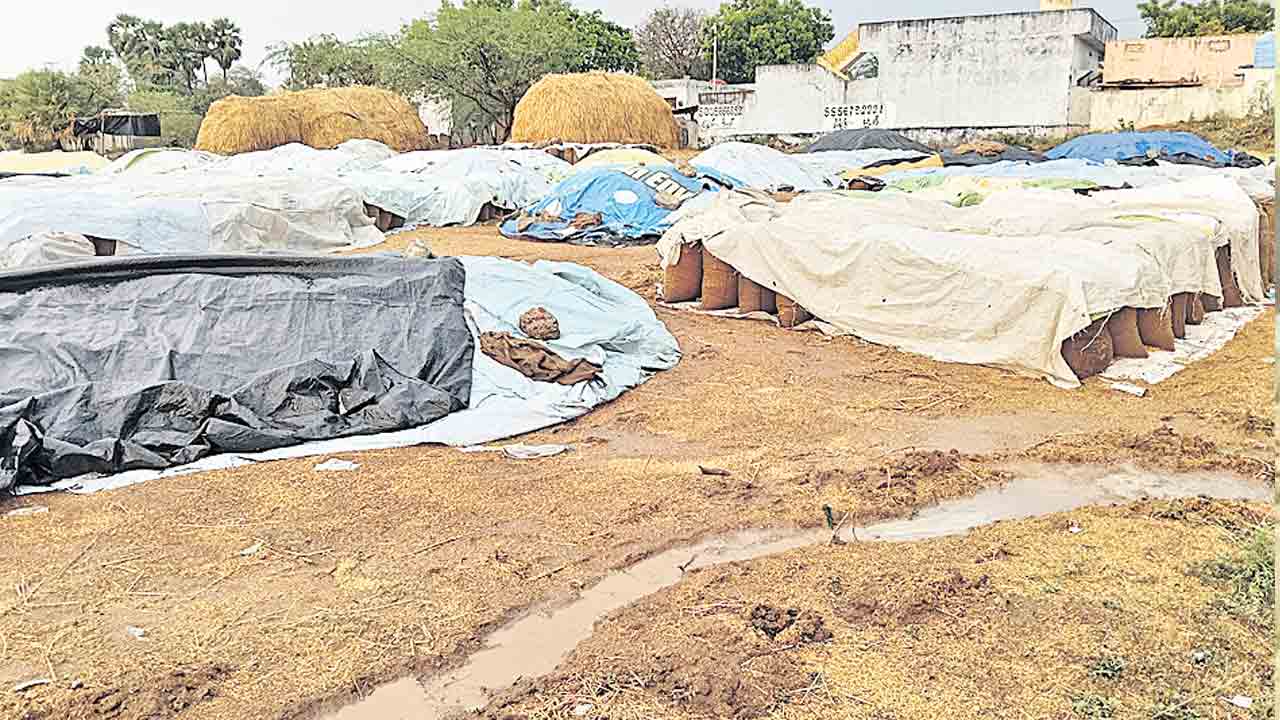 ధాన్యం.. ఆగమాగం.. అన్నదాతల అరిగోస