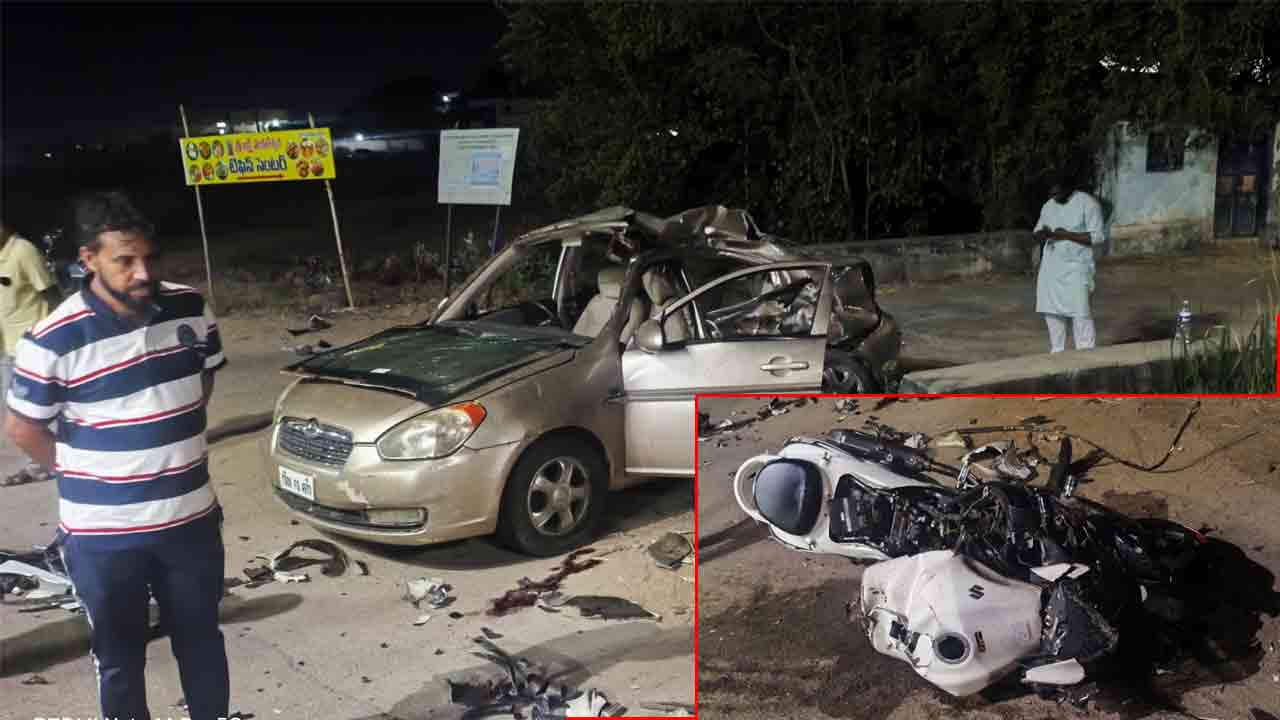 Road Accident | పాలమూరు బైపాస్‌లో కారును ఢీకొన్న స్పోర్ట్స్ బైక్.. ఐదుగురు మృతి