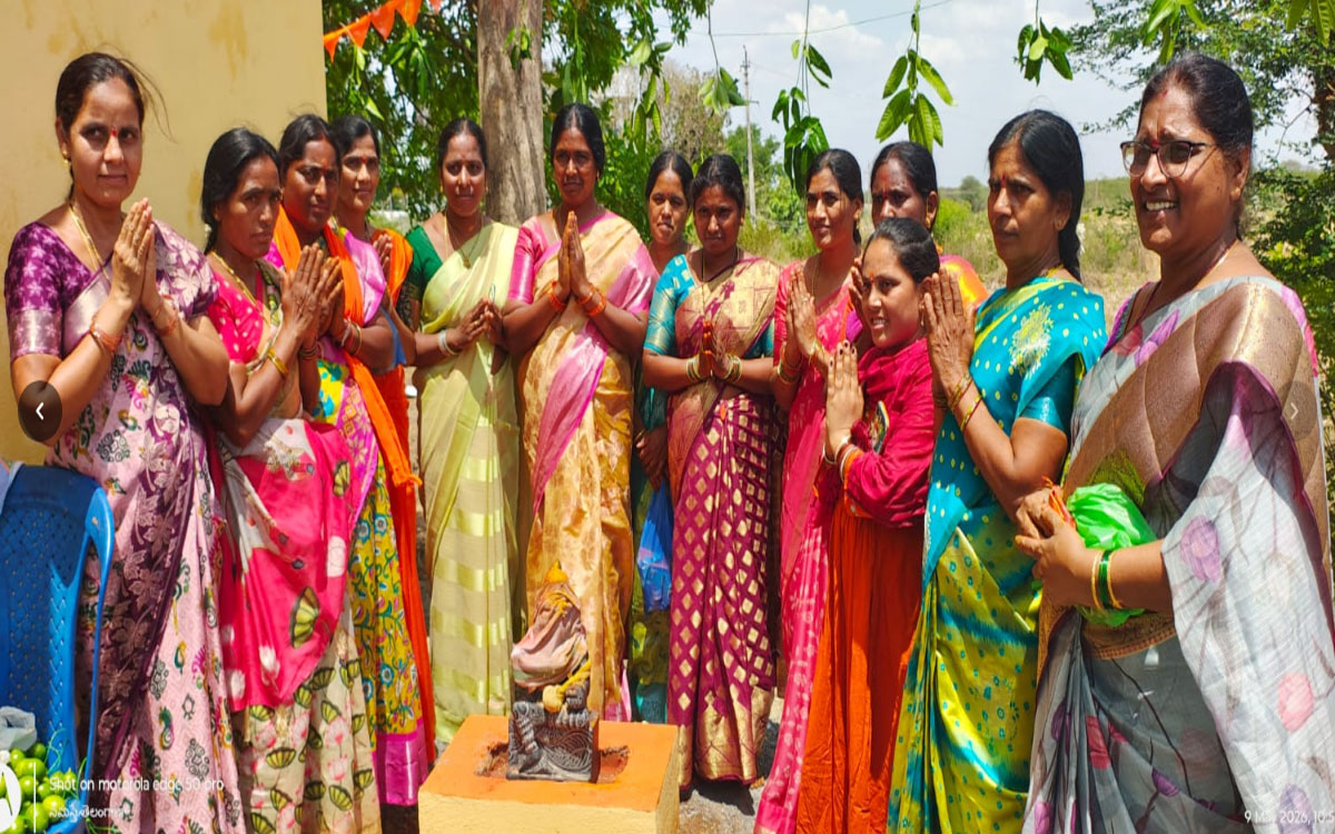 రామలింగాపురంలో కన్నుల పండువగా జీవధ్వ‌జ ప్రతిష్ఠ‌