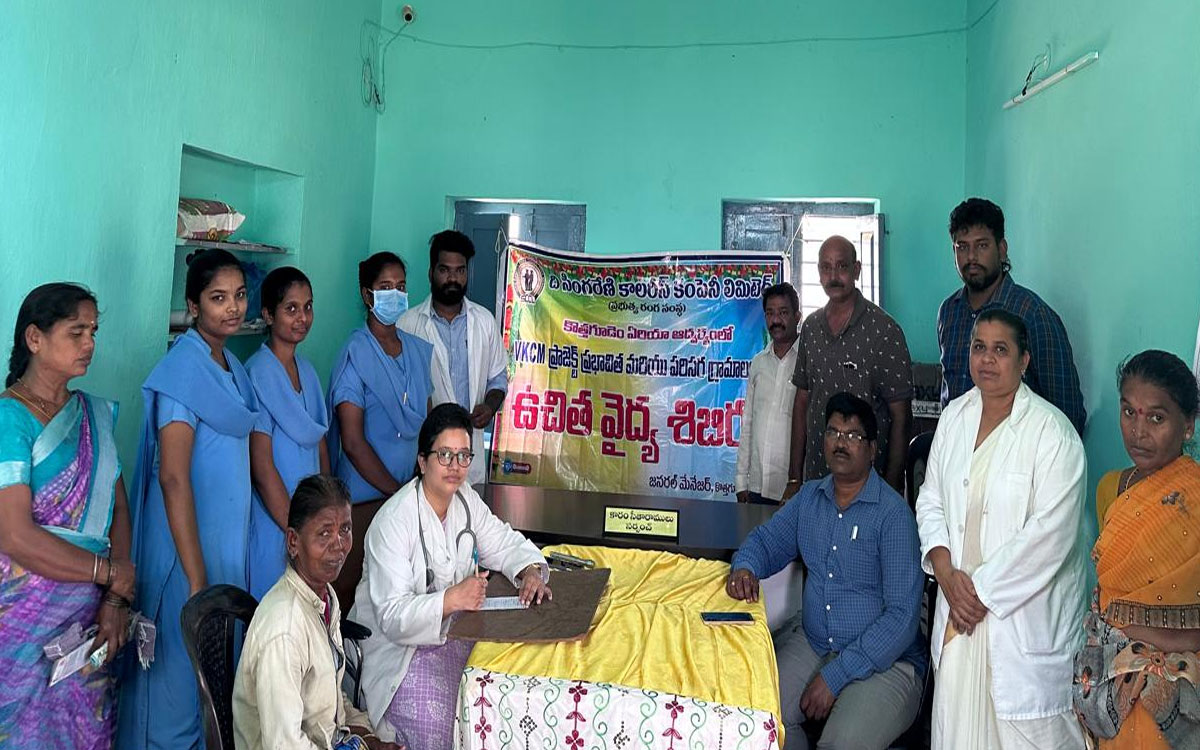 సింగరేణి ఆధ్వర్యంలో పెన‌గ‌డ‌ప‌లో ఉచిత‌ వైద్య శిబిరం