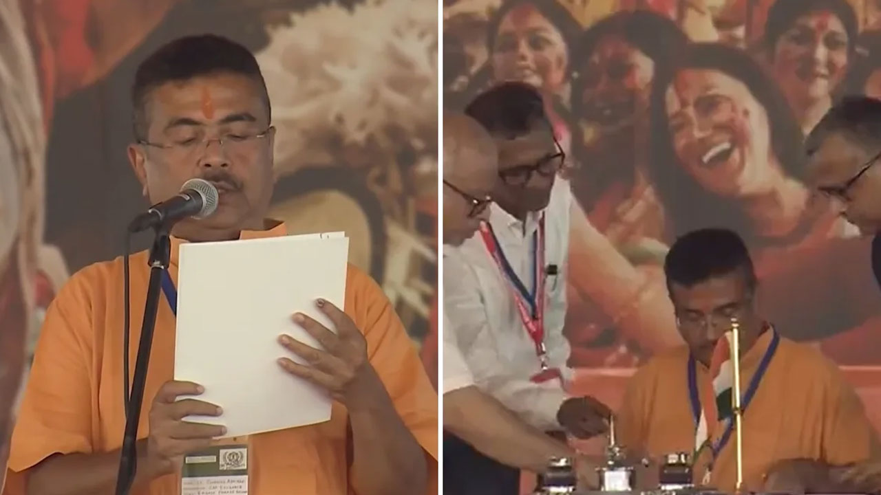 Suvendu Adhikari: ప‌శ్చిమ బెంగాల్ సీఎంగా ప్ర‌మాణం చేసిన సువేందు అధికారి