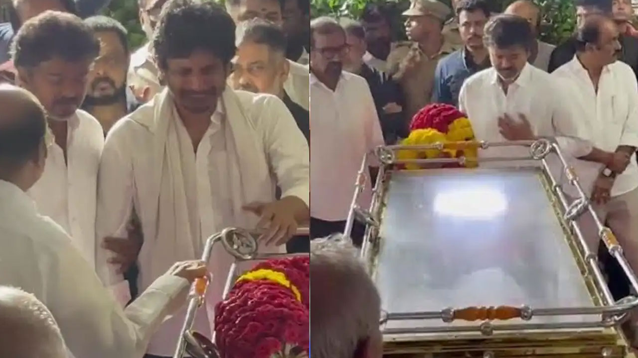 Vijay | ఆర్‌బీ చౌదరి మృతితో కంటతడి పెట్టిన విజయ్.. జీవాను హత్తుకుని బోరున ఏడ్చిన దళపతి