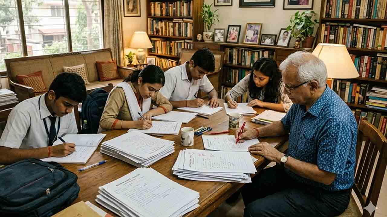 10వ తరగతి టీచర్లతో 12వ తరగతి పేపర్ల మూల్యాంకనం