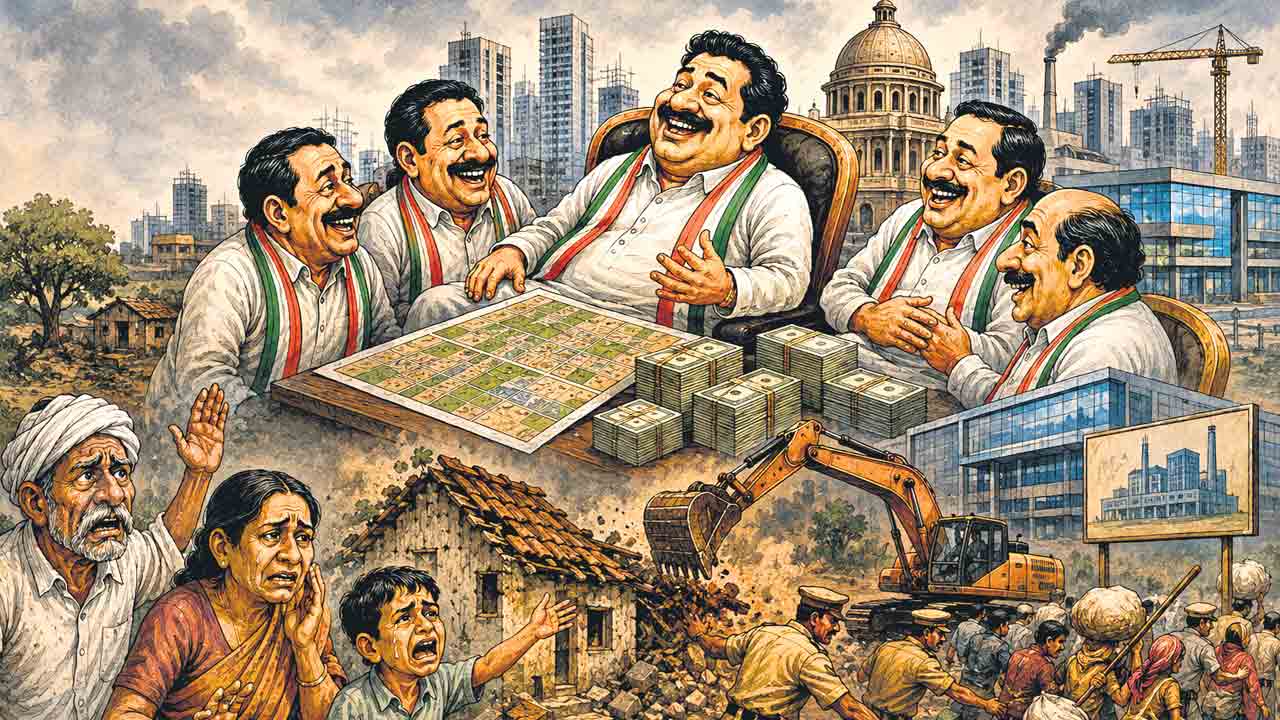 హామీలు మరచి భూబాగోతాలు