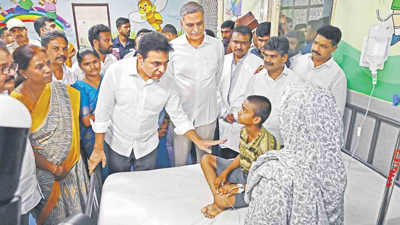 చిన్నారులకు మెరుగైన వైద్యం అందించాలి.. బీఆర్‌ఎస్‌ వర్కింగ్‌ ప్రెసిడెంట్‌ కేటీఆర్‌