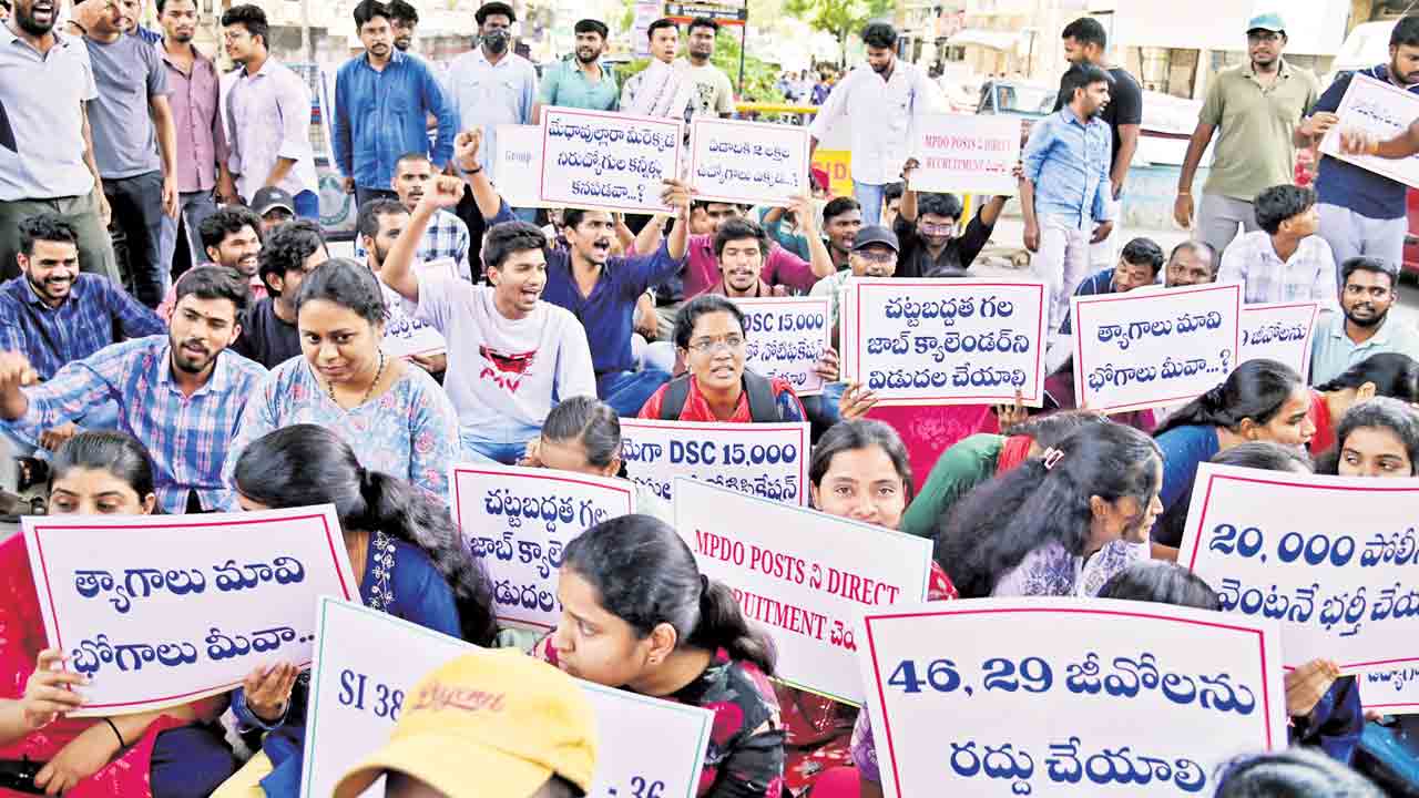 నోటిఫికేషన్ల విడుదల్లో సర్కార్‌ విఫలం.. మెగా డీఎస్సీ, ఎంపీడీవో పోస్టులు భర్తీ చేయాలి