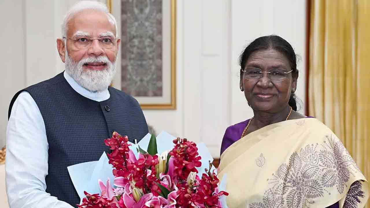 రాష్ట్రపతి ముర్ముతో ప్రధాని మోదీ భేటీ