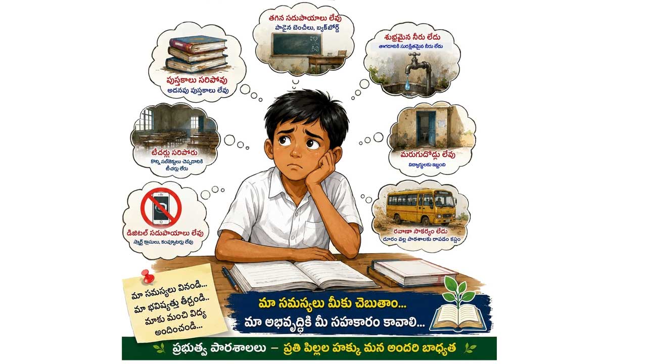 బడి.. సమస్యల ఒడి