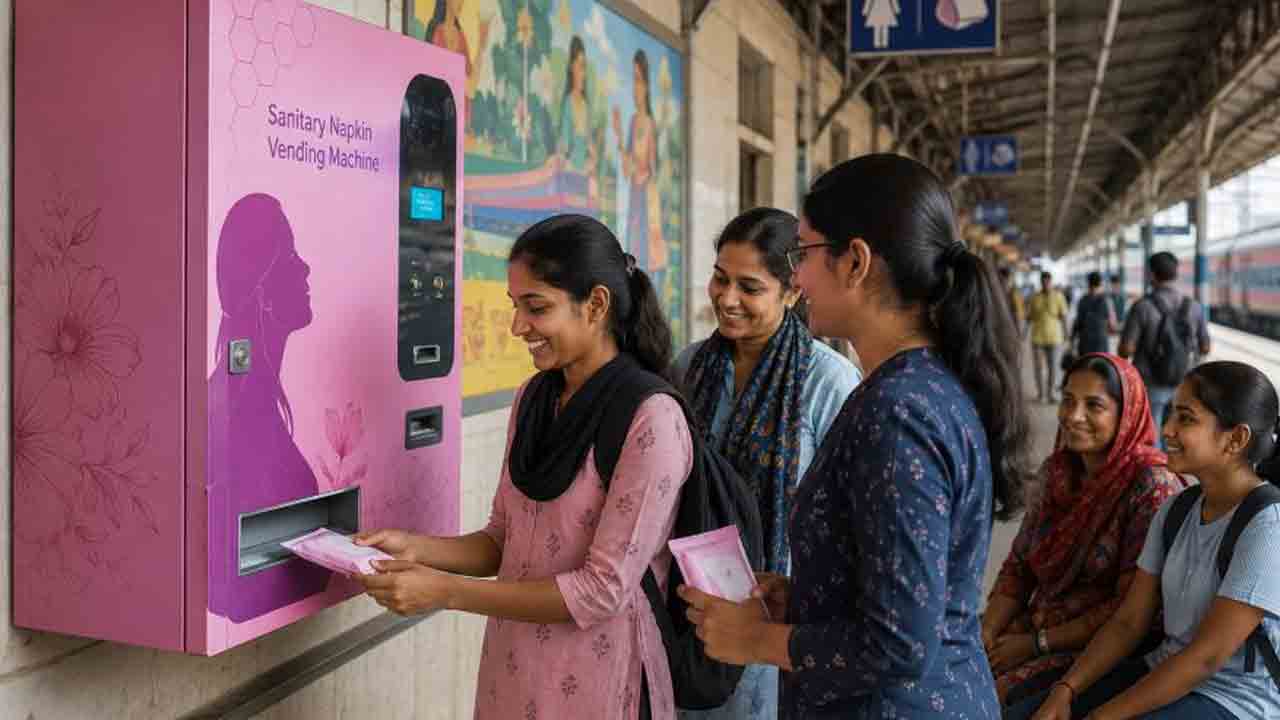 రైల్వేస్టేషన్లలో ఉచితంగా నాప్కిన్‌ ప్యాడ్లు