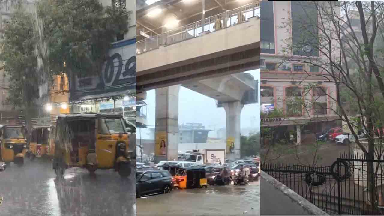Hyderabad Rains | హైద‌రాబాద్‌లో జోరు వాన‌.. ప‌లు ప్రాంతాల్లో స్తంభించిన రాక‌పోక‌లు