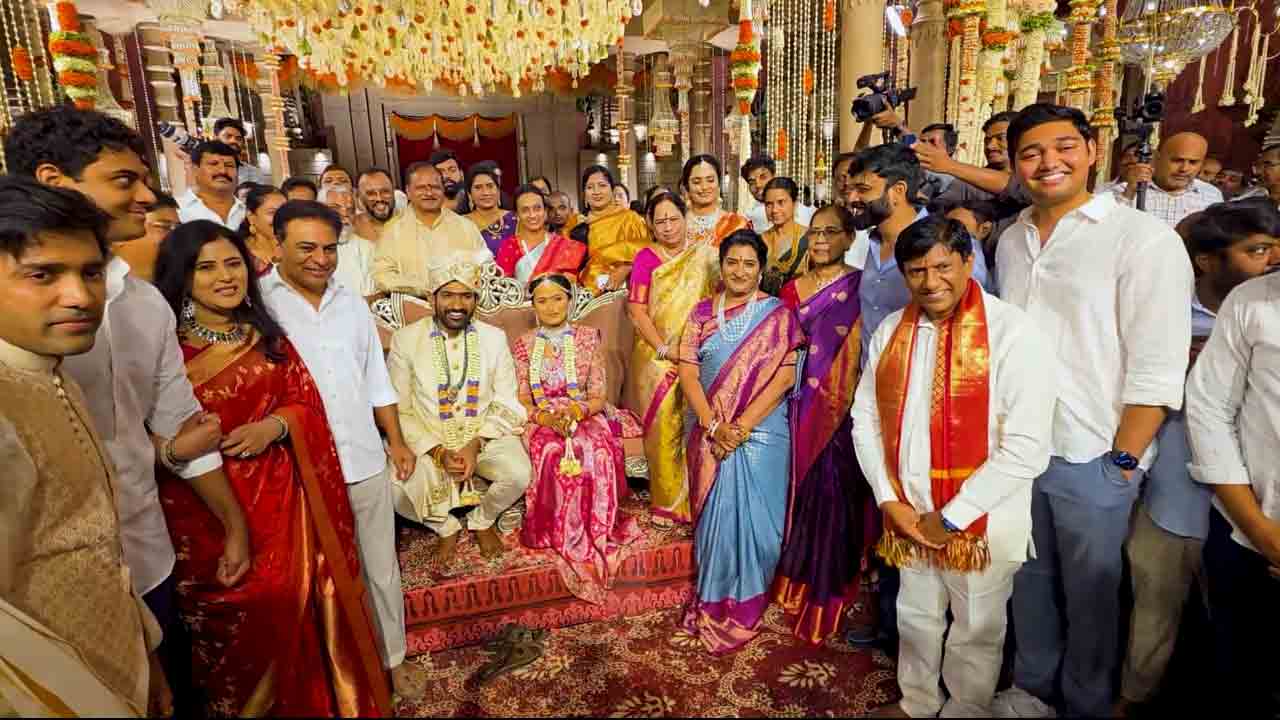 KTR | మాజీ ఎంపీ వినోద్‌కుమార్‌ కుమారుడి వివాహ వేడుకకు హాజరైన కేటీఆర్.. వీడియో