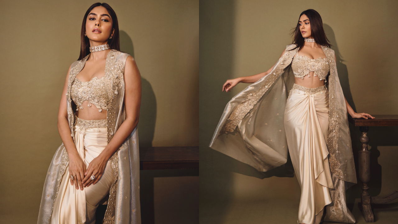 Mrunal Thakur | క్రీమ్ క‌ల‌ర్ థోతి స్క‌ర్ట్‌లో మెరిసిపోతున్న‌ మృణాల్ ఠాకూర్.. ఫోటోలు వైరల్