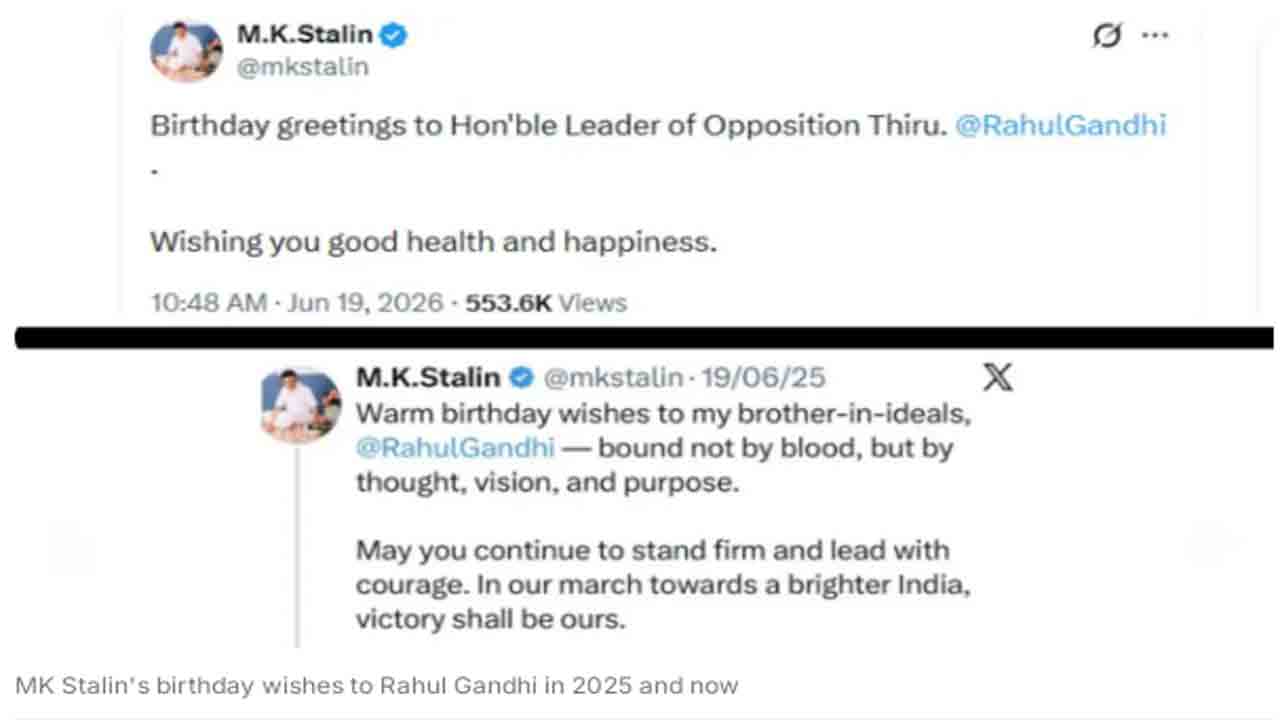 Stalin Wishes To Rahul