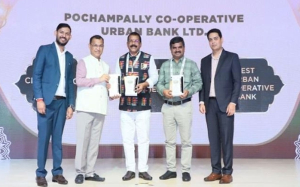 పోచంపల్లి బ్యాంక్‌కు మూడు జాతీయ అవార్డులు