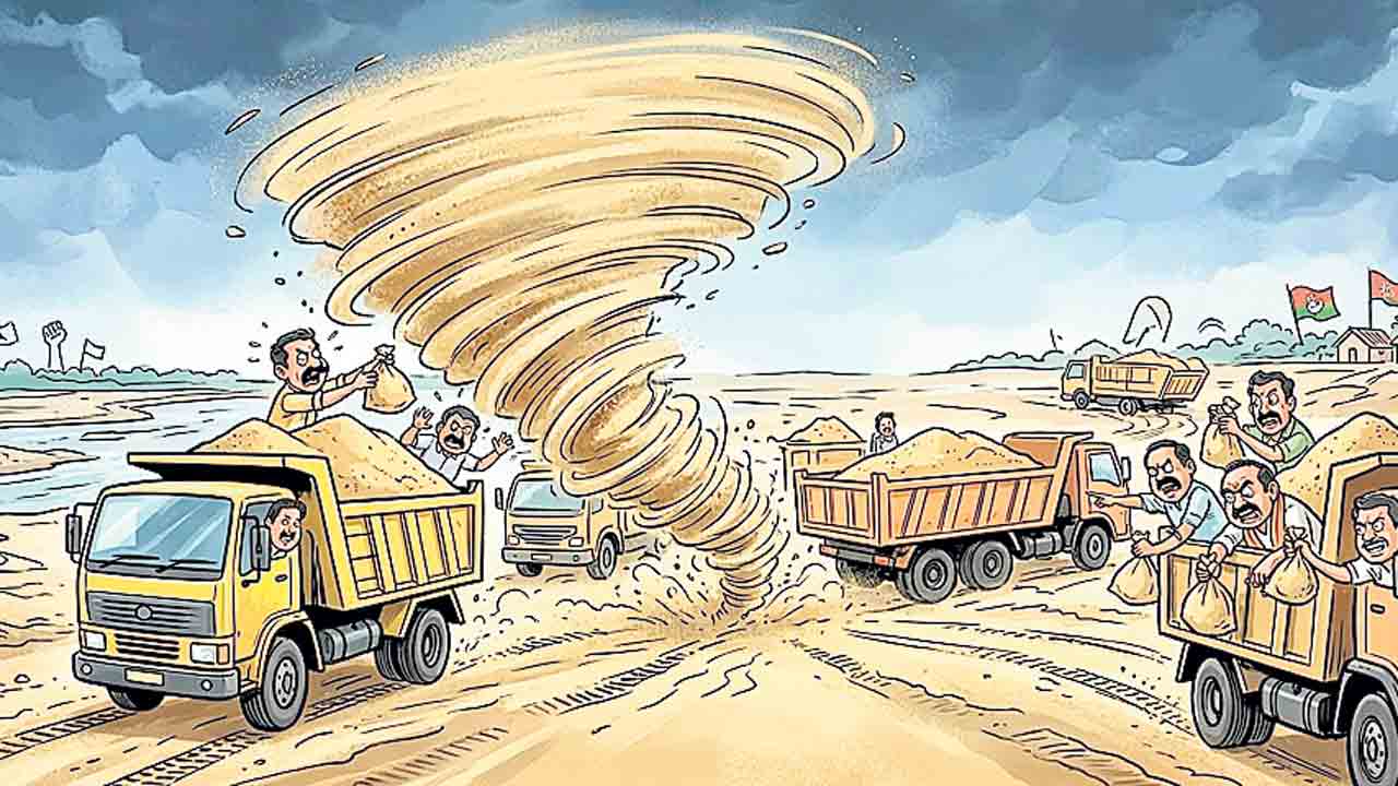 ధర్మపురిలో ఇసుక తుపాన్‌.. సంచలనం రేపిన నమస్తే కథనం