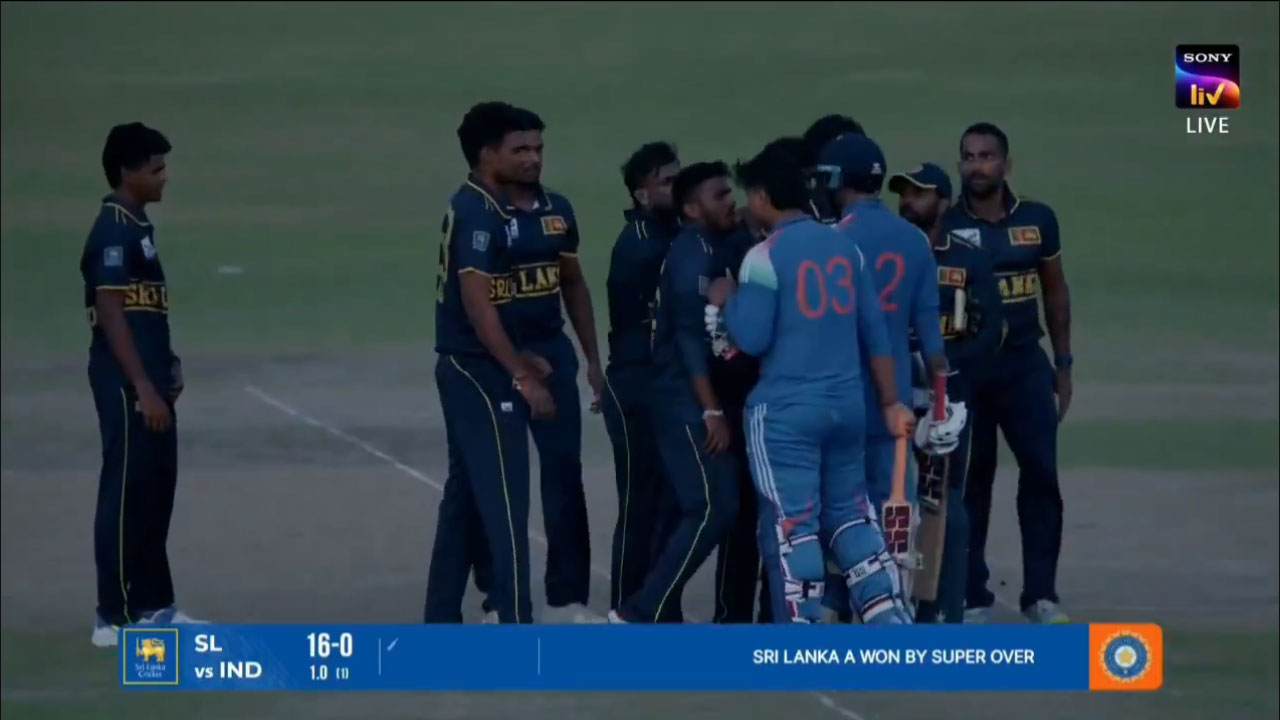 India A Vs Srilanka A: సూప‌ర్ ఓవ‌ర్‌లో ఓడిన ఇండియా.. లంక క్రికెట‌ర్ల‌తో సూర్య‌వంశీ ఘ‌ర్ష‌ణ‌.. వీడియో
