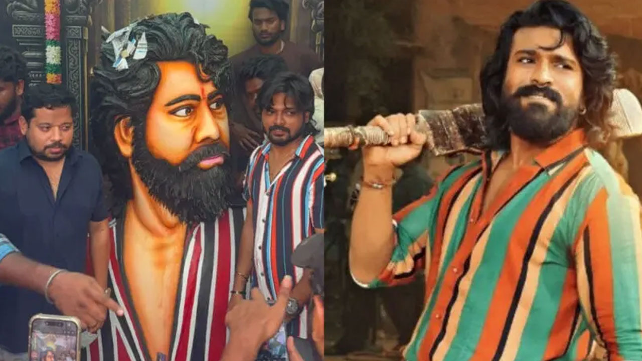 Ram Charan | ‘పెద్ది’ రిలీజ్‌కు ముందే మెగా హంగామా.. కూకట్‌పల్లిలో రామ్ చరణ్‌కి ఆలయం ఏర్పాటు