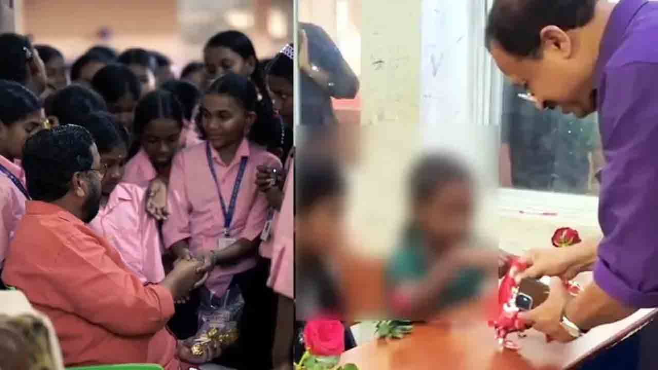 V Muraleedharan | గిరిజన విద్యార్థులను తాకకుండా చాక్లెట్లు పంచిన‌ బీజేపీ ఎమ్మెల్యే.. నెటిజ‌న్ల విమ‌ర్శ‌లు