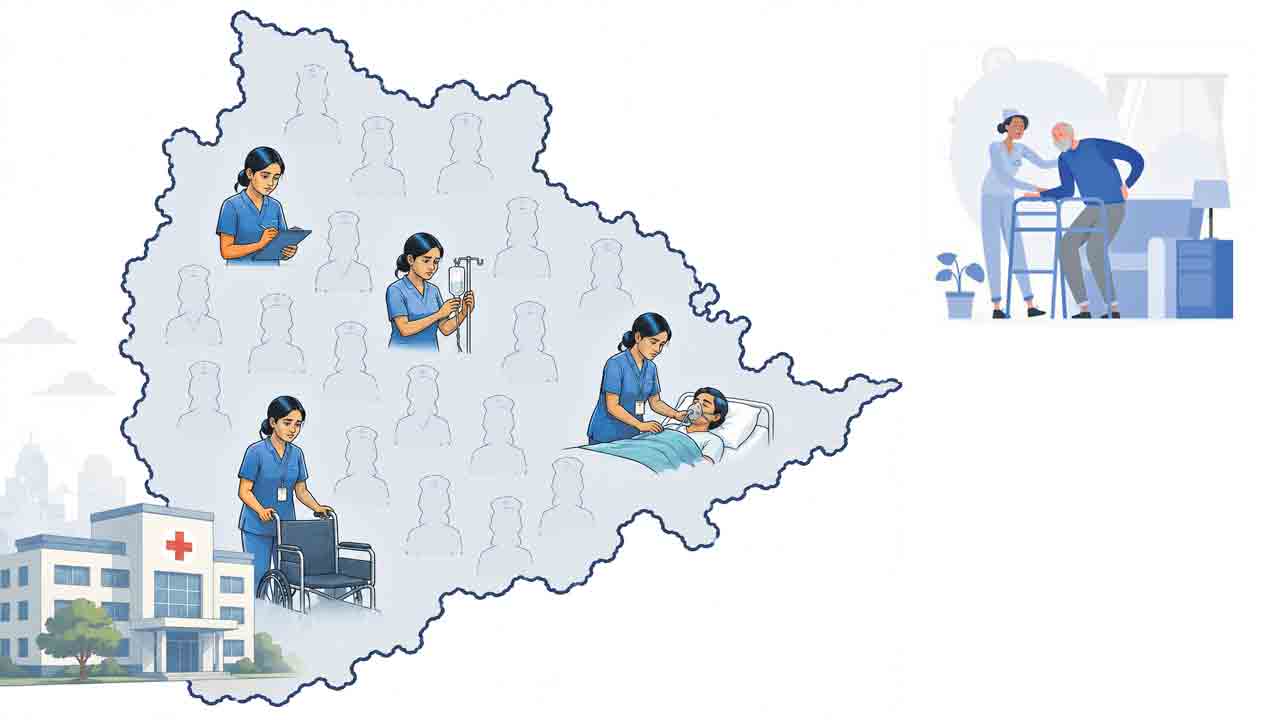 తెలంగాణలో 47% నర్సుల కొరత.. రాష్ట్రంలో 60,919 మంది రిజిస్టర్డ్‌ నర్సులు