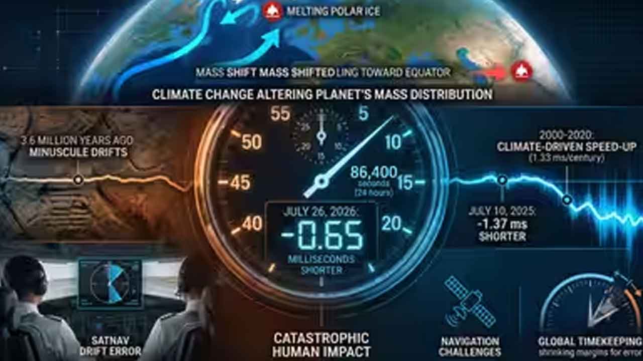 24 గంటల్లో 0.65 మిల్లీ సెకన్ల తగ్గుదల!