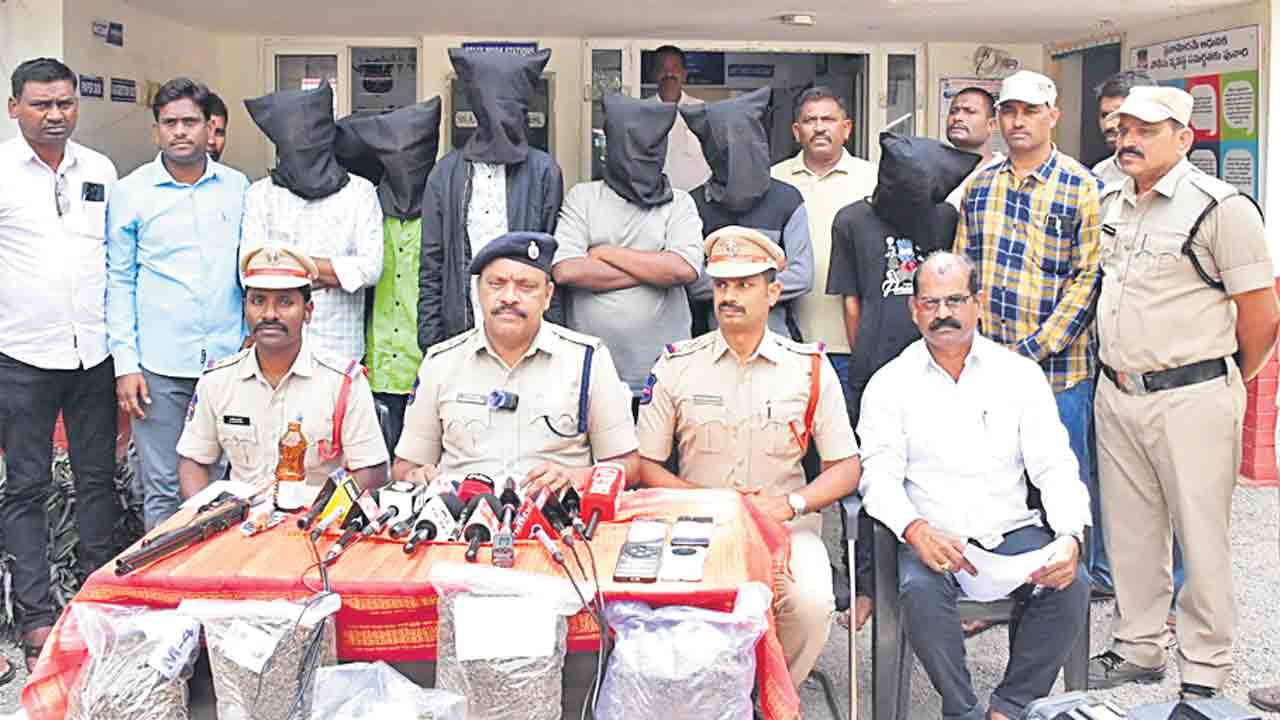 గంజాయి స్మగ్లింగ్‌ ముఠా అరెస్టు