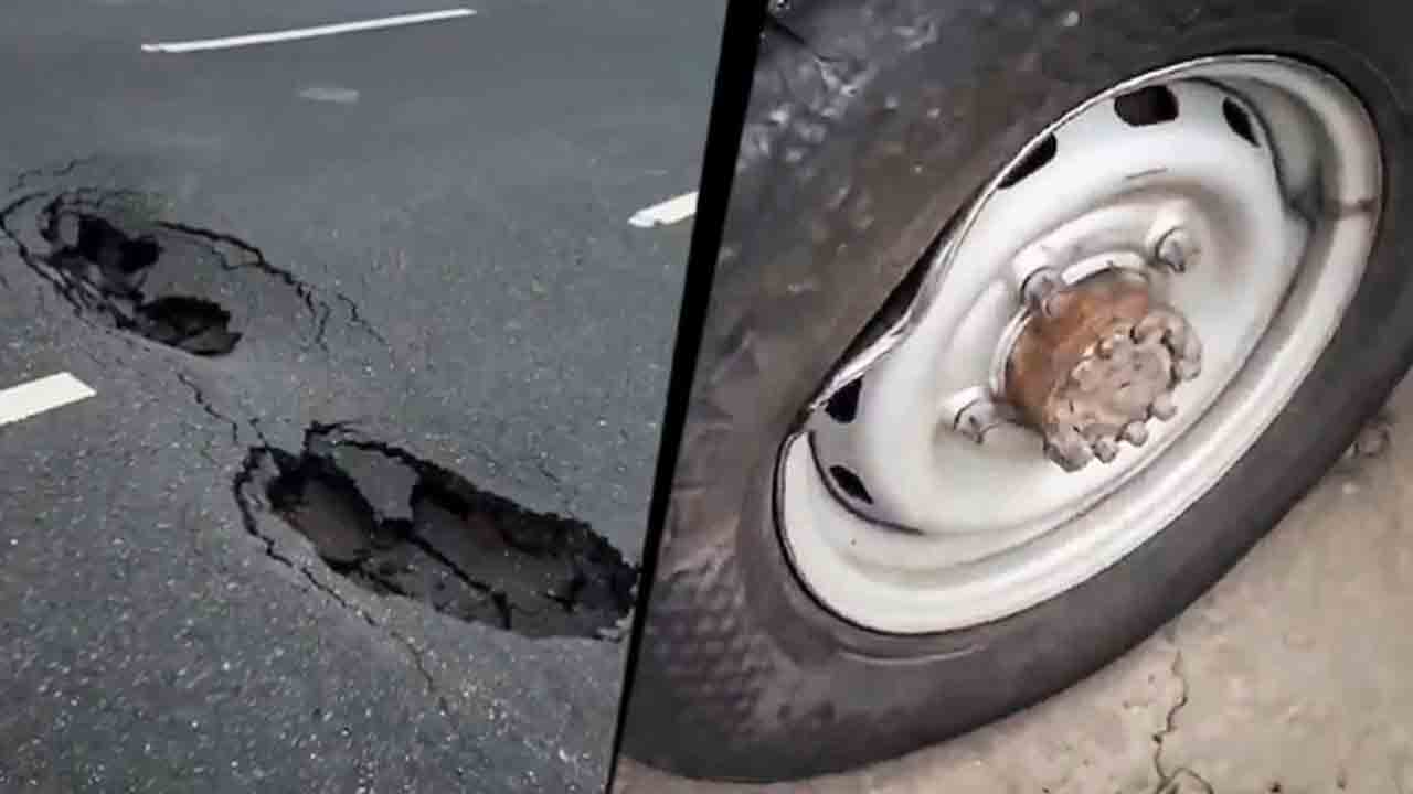 potholes | ఢిల్లీ-డెహ్రాడూన్ ఎక్స్‌ప్రెస్‌వేపై భారీ గుంతలు.. రహదారి నాణ్యత, అవినీతిపై ఆరోపణలు