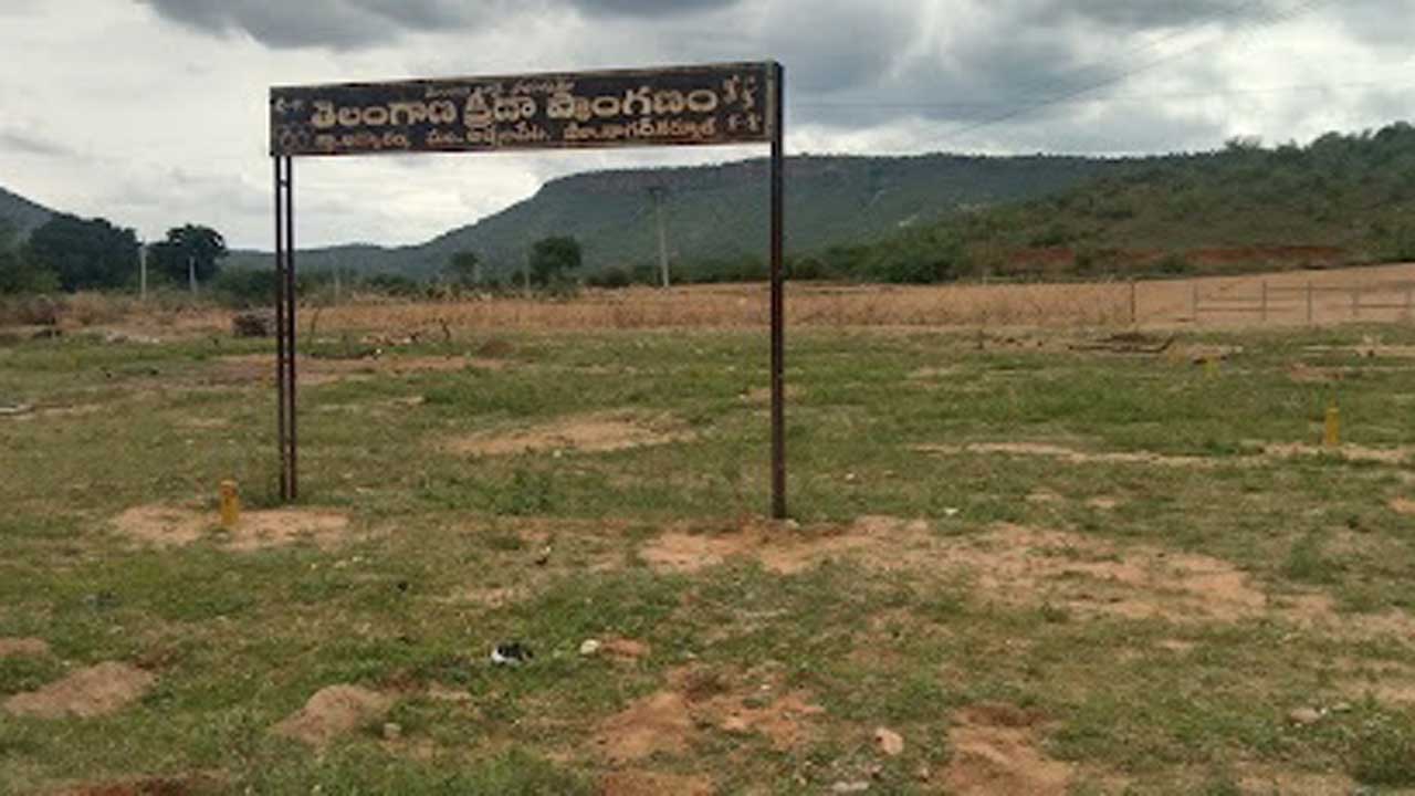 అక్కారం క్రీడాప్రాంగణంలో వెలసిన ప్లాట్లు