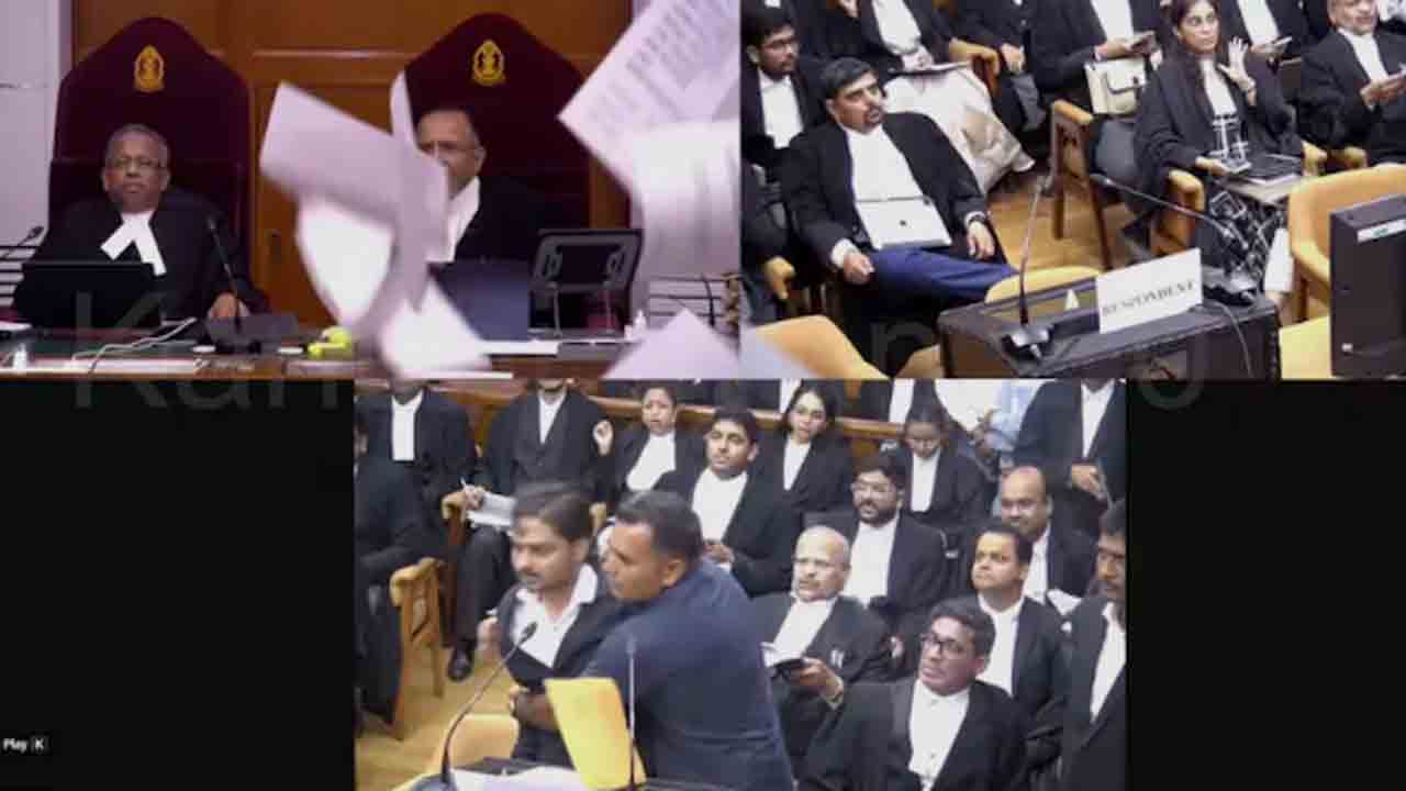Petitioner Abuses CJI | సుప్రీంకోర్టు ప్రధాన న్యాయమూర్తిని దూషించిన పిటిషనర్‌..   పేపర్లు విసిరేసి హంగామా