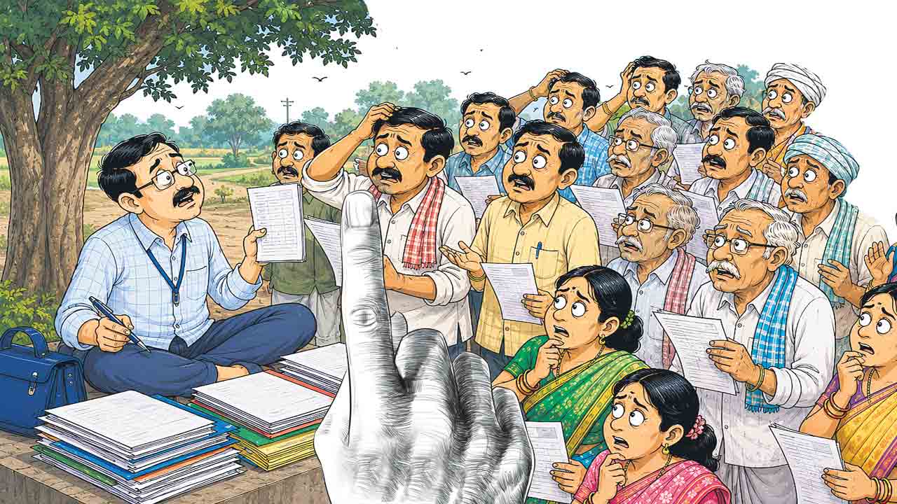 ఫారాలు నింపడంలో ఓటర్లకు తిప్పలు.. మందకొడిగా  సర్‌