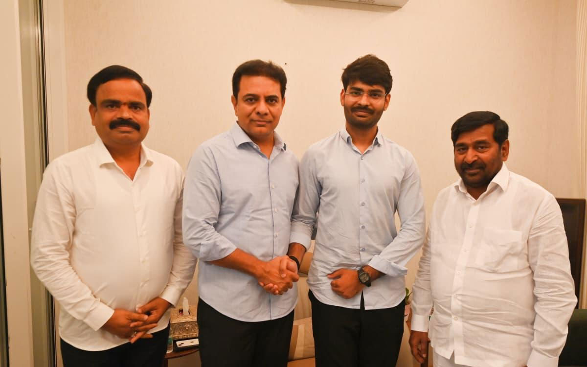 కేటీఆర్‌తో బ‌సిరెడ్డి అన్విత్‌రెడ్డి మ‌ర్యాద‌పూర్వ‌క భేటీ