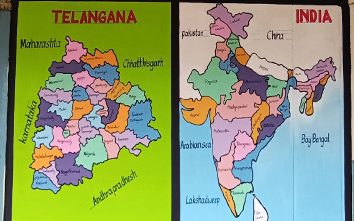 విద్యార్థుల మనసులను ఉత్తేజపరిచేలా భీమ‌వ‌రం జ‌డ్పీహెచ్ఎస్‌లో గోడ చిత్రలేఖనం