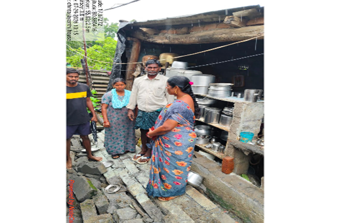బూర్గంపహాడ్ మండలంలో ఎడతెరిపిలేని వర్షం