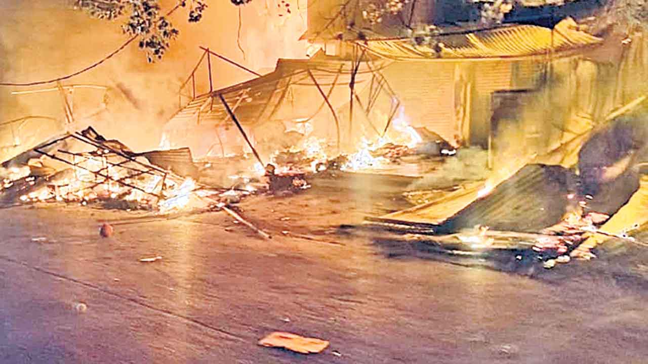 చెర్వుగట్టులో.. అగ్ని ప్రమాదం