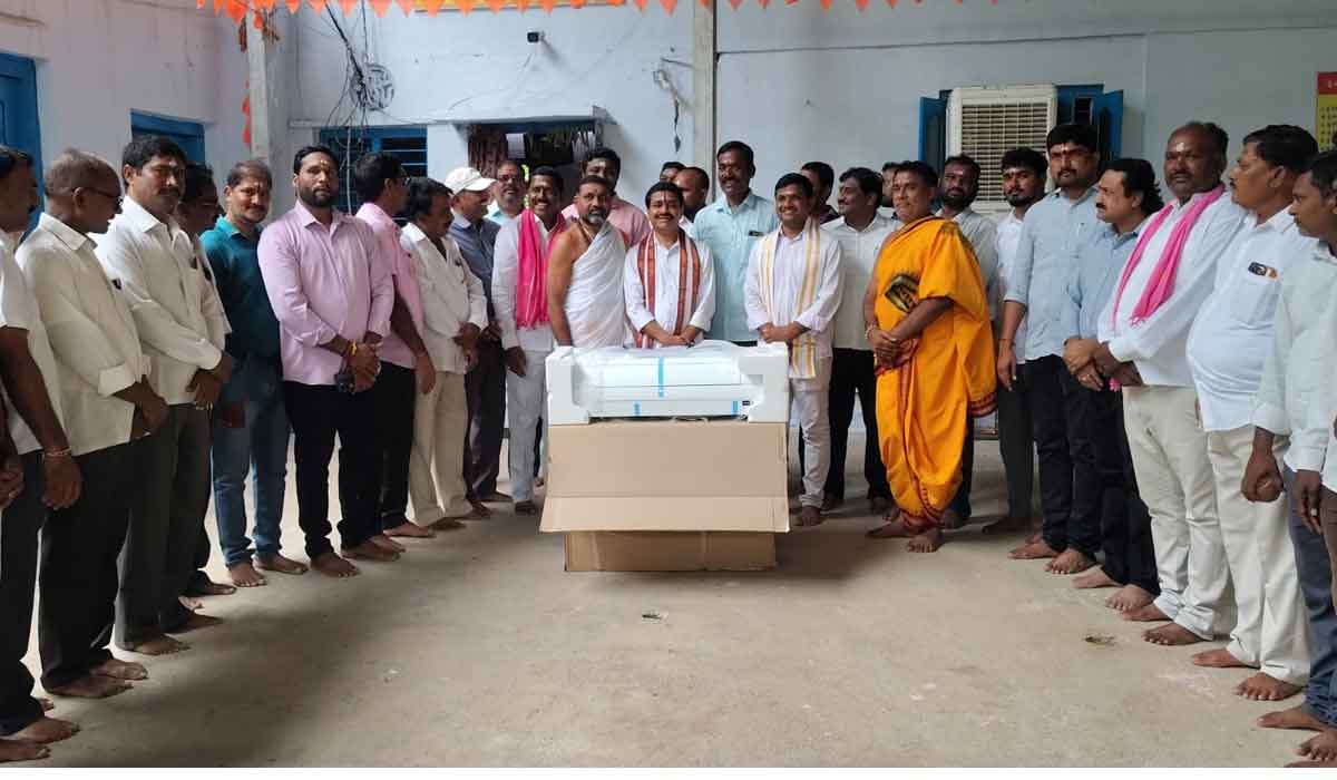 Odela | కేటీఆర్ జన్మదినం సందర్భంగా ఓదెల మల్లన్న ఆలయానికి ఏసీ వితరణ