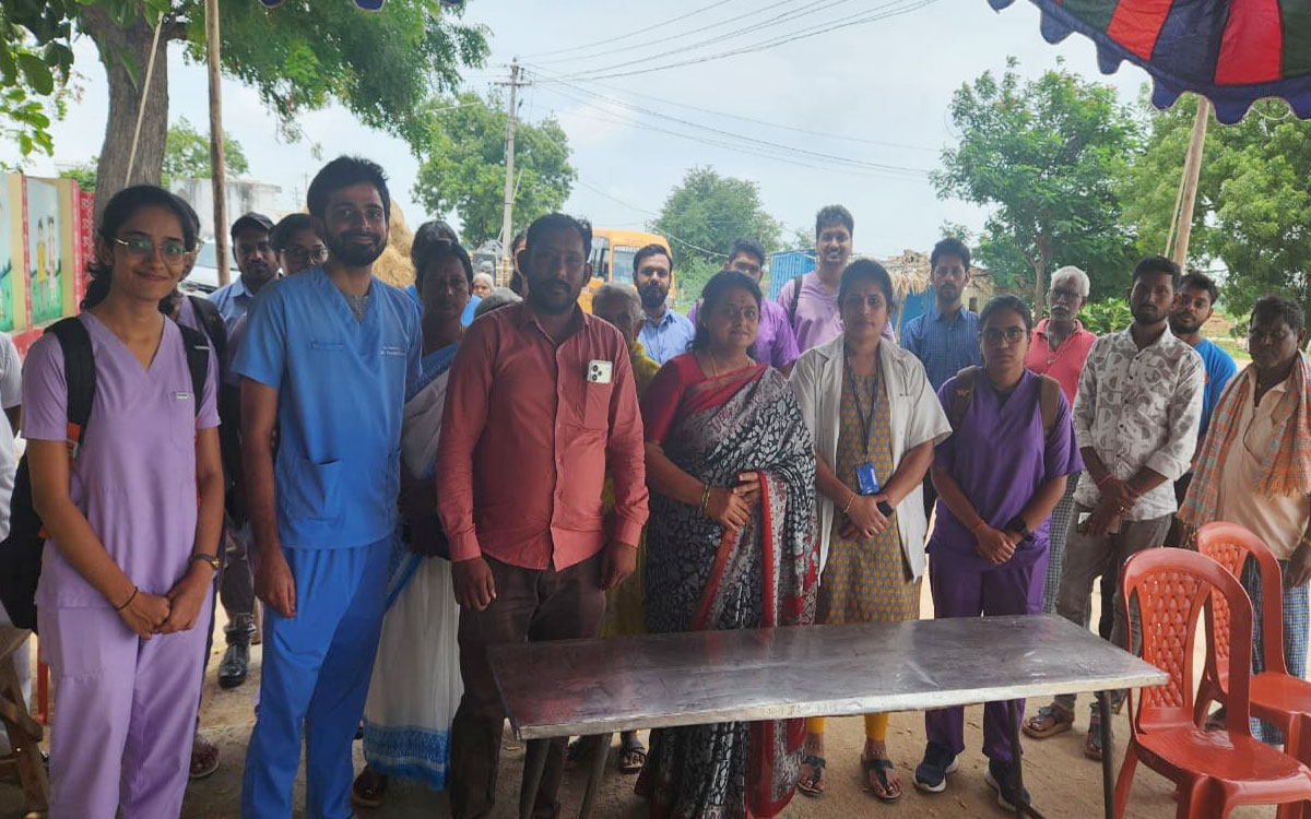 ఇడికూడ‌లో కామినేని ఆస్ప‌త్రి ఆధ్వర్యంలో ఉచిత‌ వైద్య శిబిరం