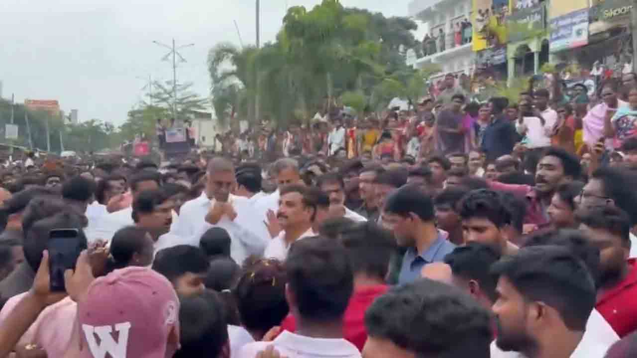 Harish rao | పెద్ది సుదర్శన్ రెడ్డి అంతిమయాత్రలో కన్నీళ్లు పెట్టుకున్న హరీశ్‌ రావు : వీడియో