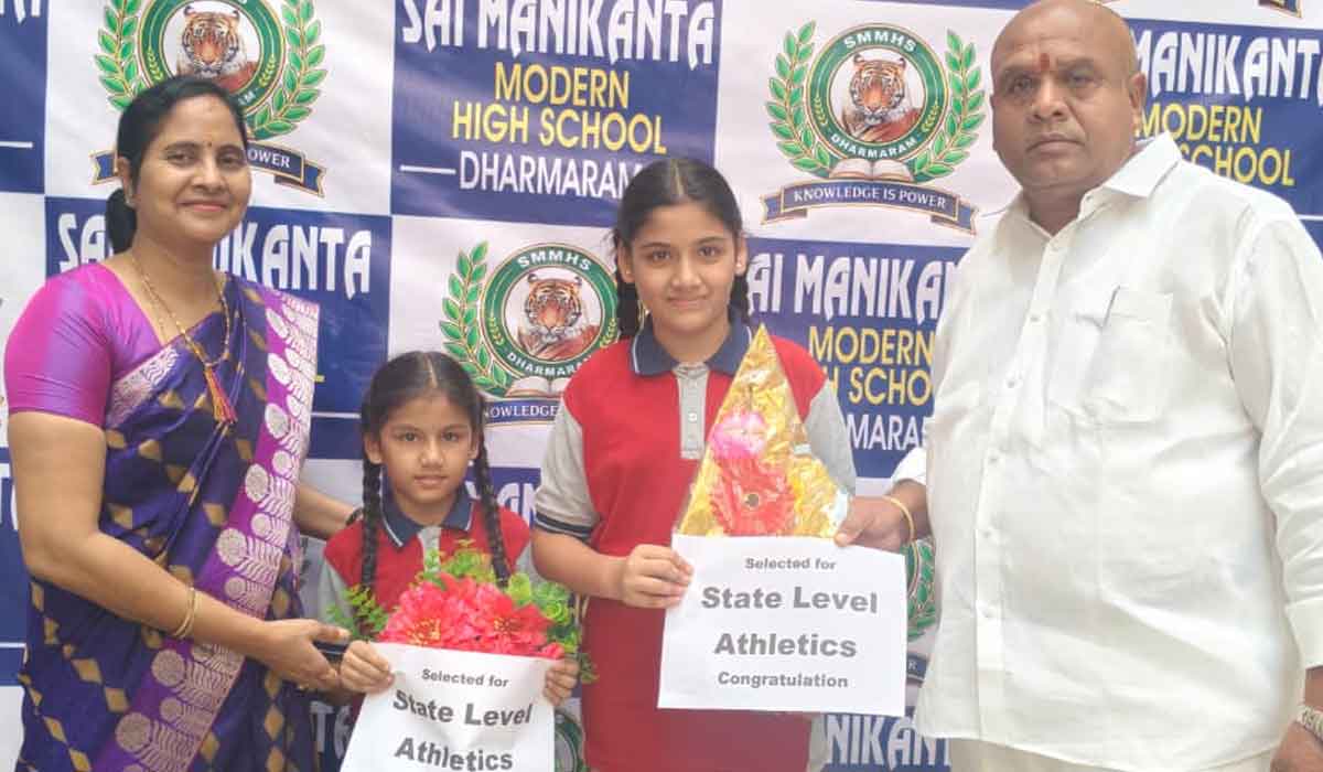 Dharmapuri | రాష్ట్రస్థాయి సబ్ జూనియర్ అథ్లెటిక్స్ పోటీలకు సాయి మణికంఠ స్కూల్ విద్యార్థుల ఎంపిక