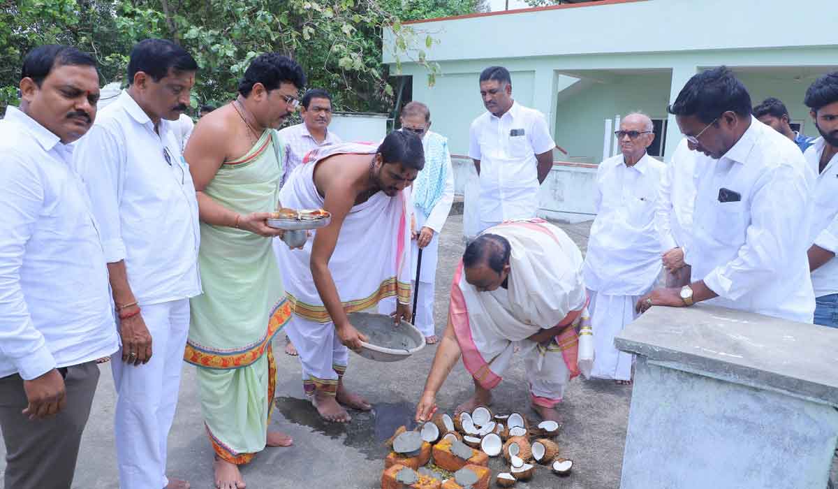 Vemulawada | శ్రీ భీమేశ్వర సదన్‌లో నూతన ‘సరళ నిలయం’ అతిథి గృహానికి శంకుస్థాపన