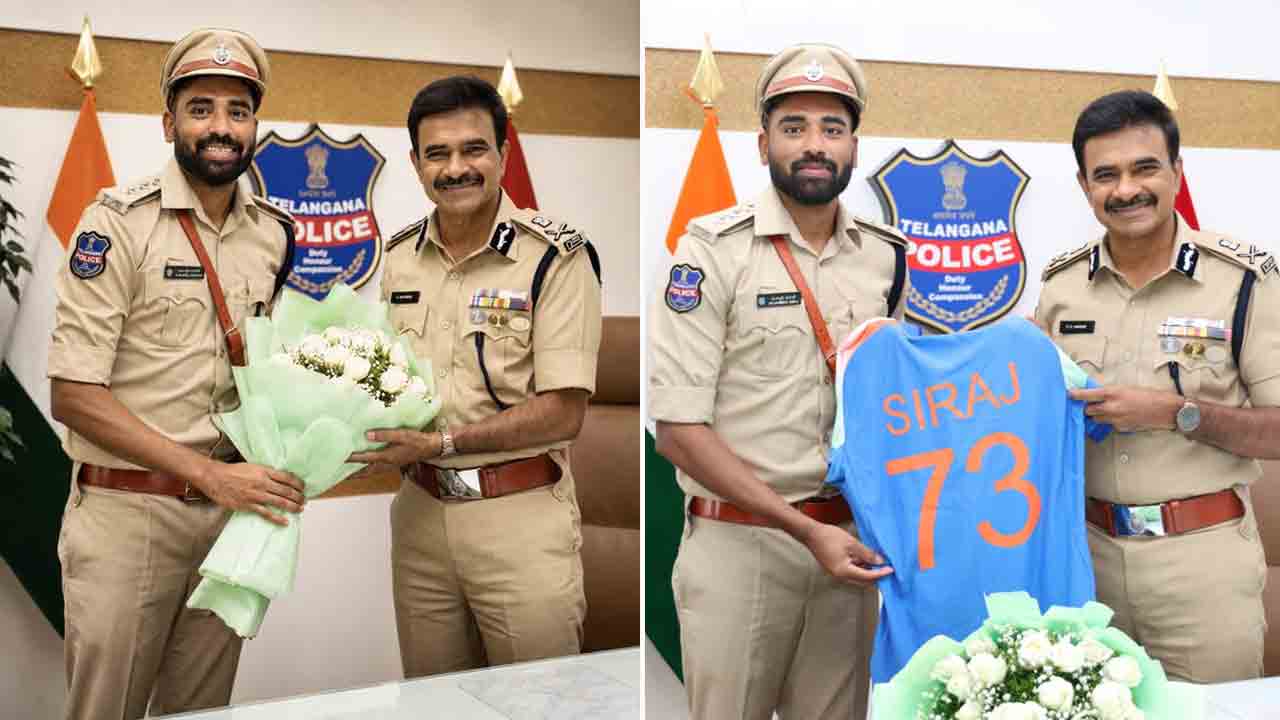 DSP Siraj | పోలీస్ యూనిఫామ్‌లో సిరాజ్‌.. డీఎస్పీ హోదాలో డీజీపీతో భేటీ..!