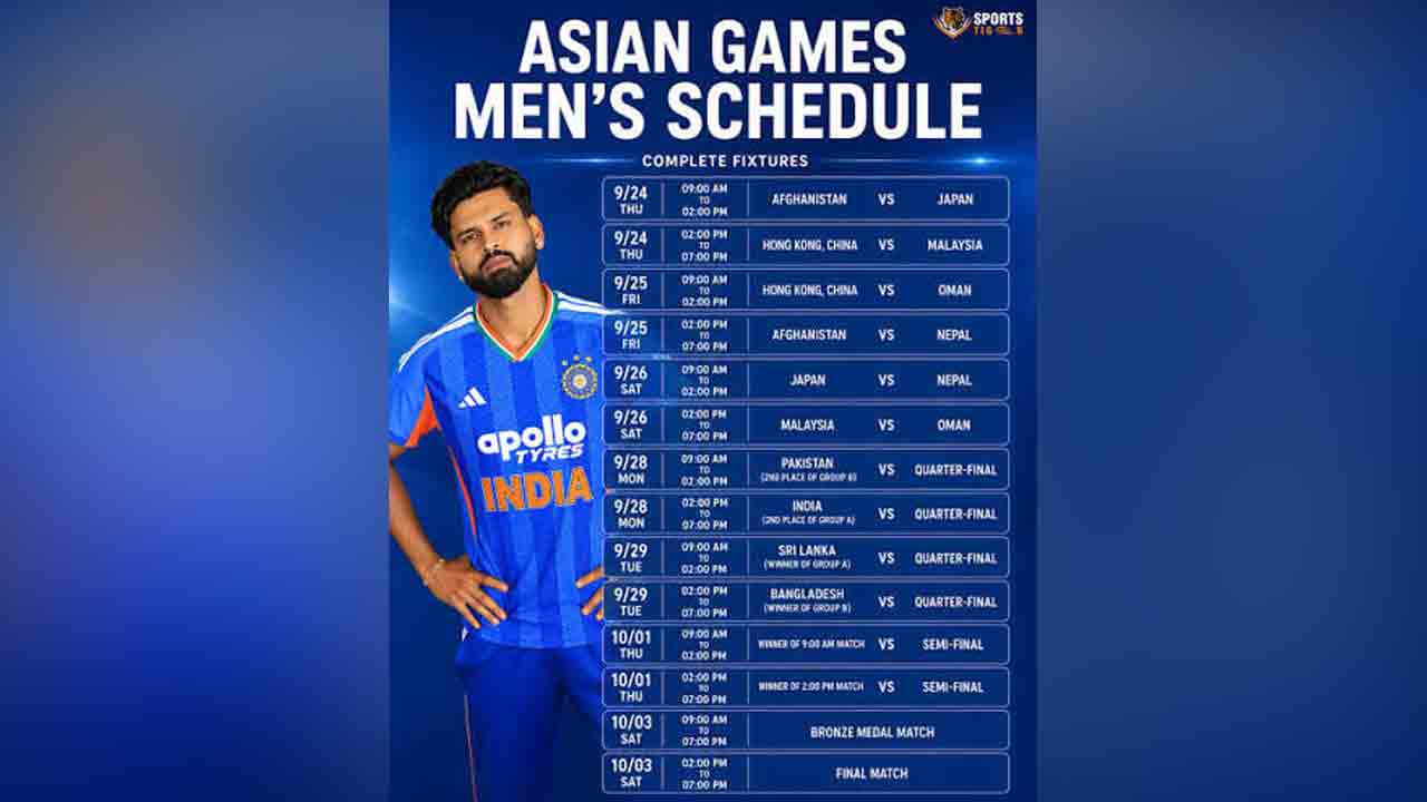 పసిడి వేట 28 నుంచి.. ఆసియా గేమ్స్‌ క్రికెట్‌ షెడ్యూల్‌ విడుదల
