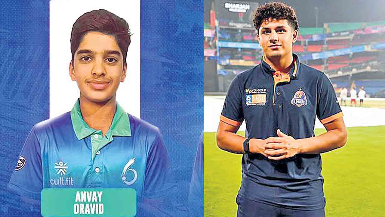 అండర్‌-19 టీమ్‌లోకి ద్రవిడ్‌, సెహ్వాగ్‌ కొడుకులు