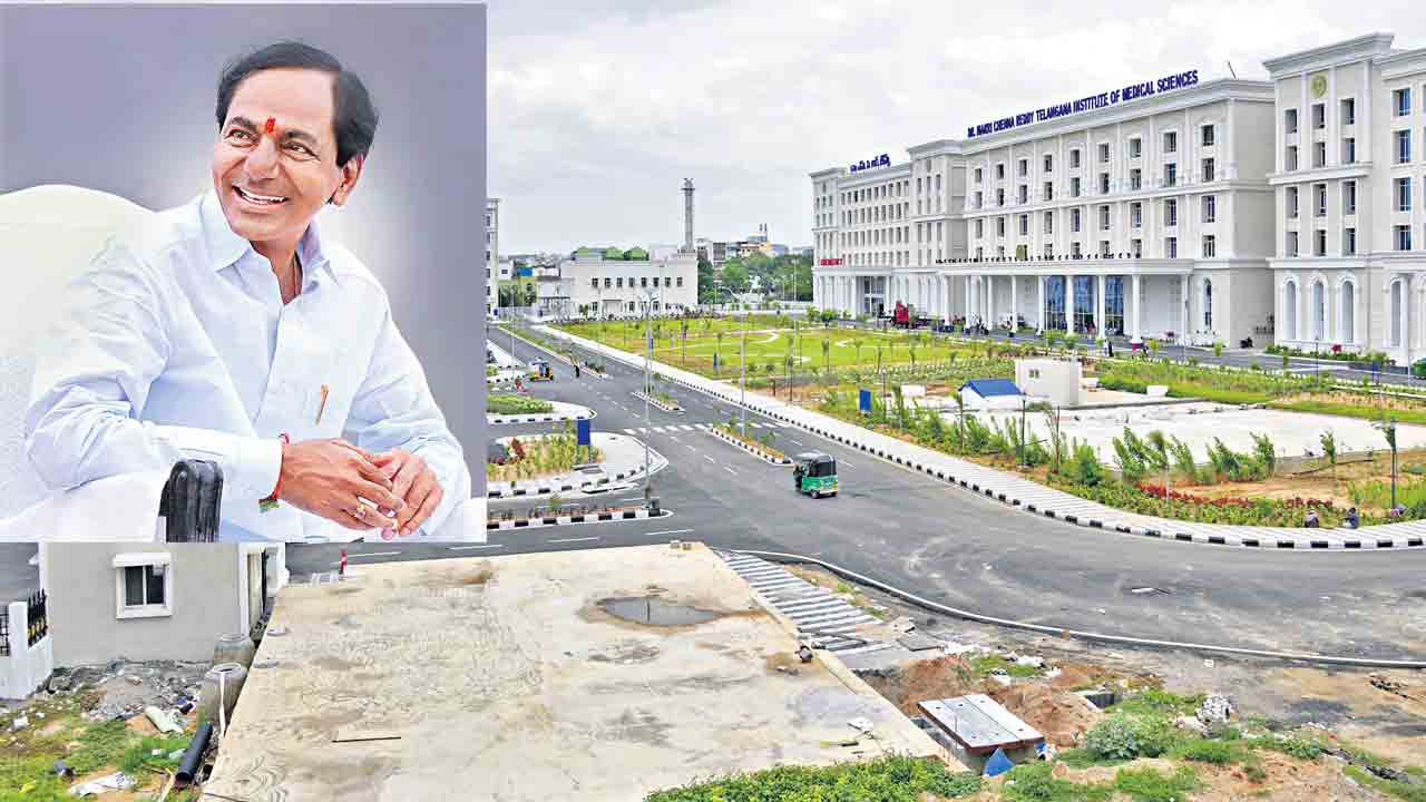 కేసీఆర్‌ కట్టడం.. కాంగ్రెస్‌ రిబ్బన్‌ కటింగ్‌