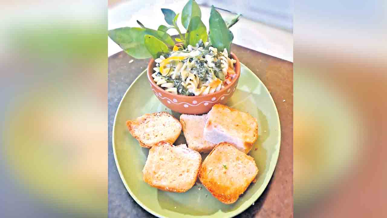బచ్చలికూర స్పైరల్‌ పాస్తా
