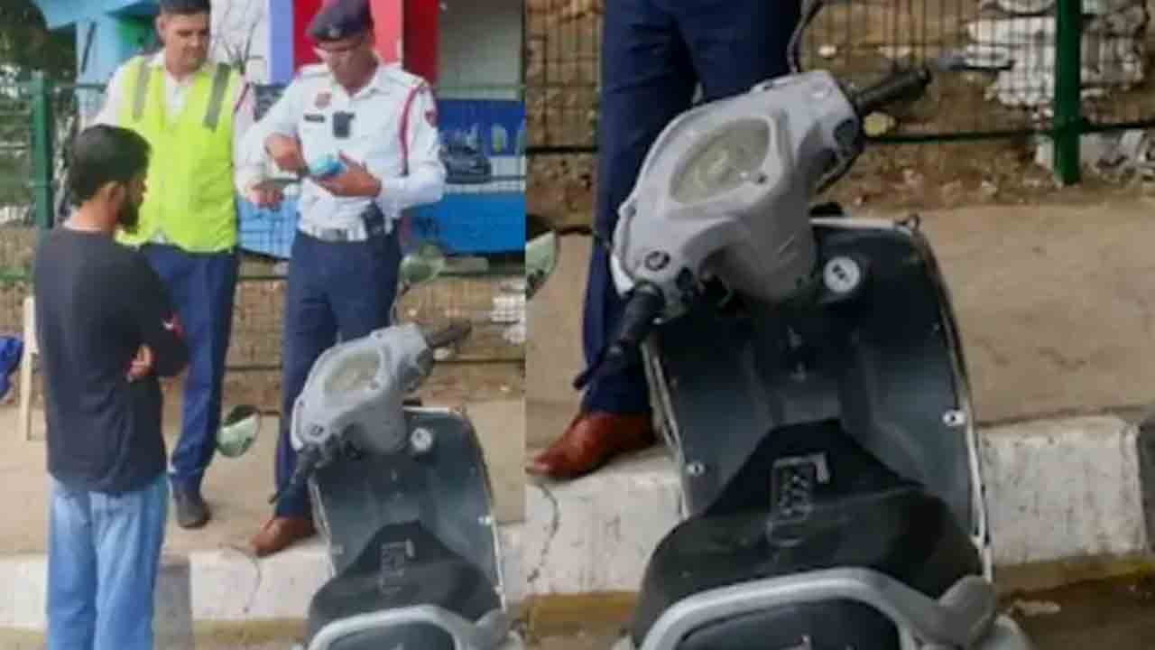 1 Lakh Traffic Fines | స్కూటర్‌పై లక్ష పెండింగ్‌ చలాన్లు.. చెకింగ్‌లో గుర్తించి ట్రాఫిక్‌ పోలీసులు షాక్‌