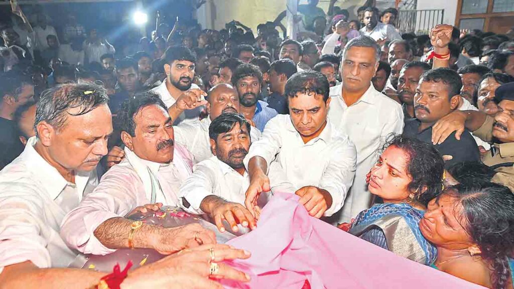 Peddi Sudarshan Reddy | పోరాట యోధుడికి కన్నీటి వీడ్కోలు.. పెద్ది సుదర్శన్‌రెడ్డికి నివాళుర్పించిన కేటీఆర్‌, హరీశ్‌ రావు