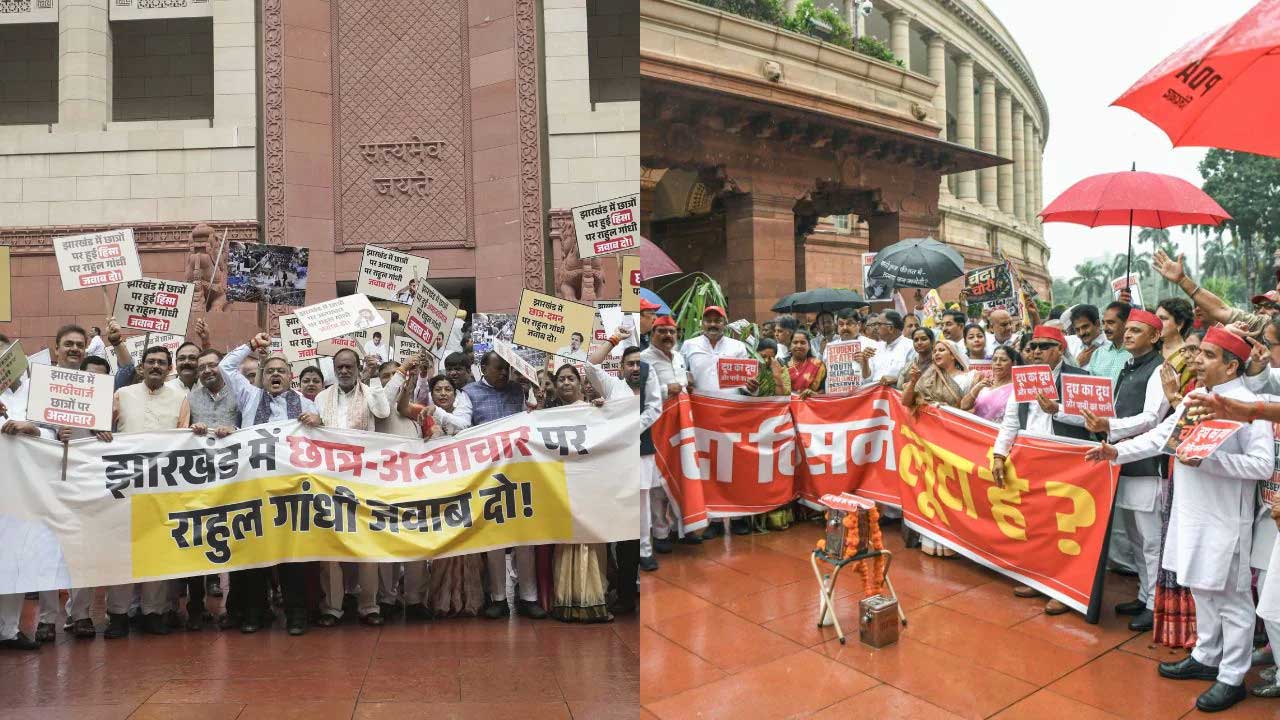 Protest vs Protest | పోటాపోటీ నిరసనలు.. దద్దరిల్లిన పార్లమెంట్‌