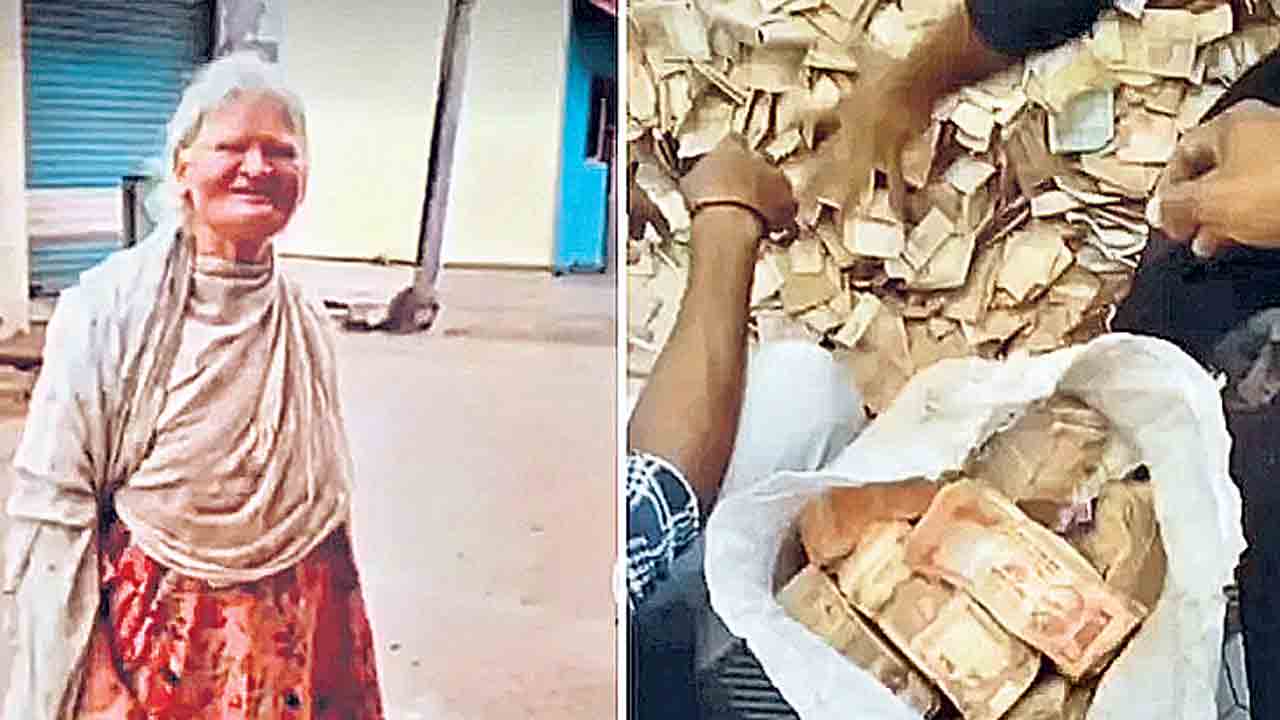 భిక్షాటనతో 8.40 లక్షలు దాచిన వృద్ధురాలు