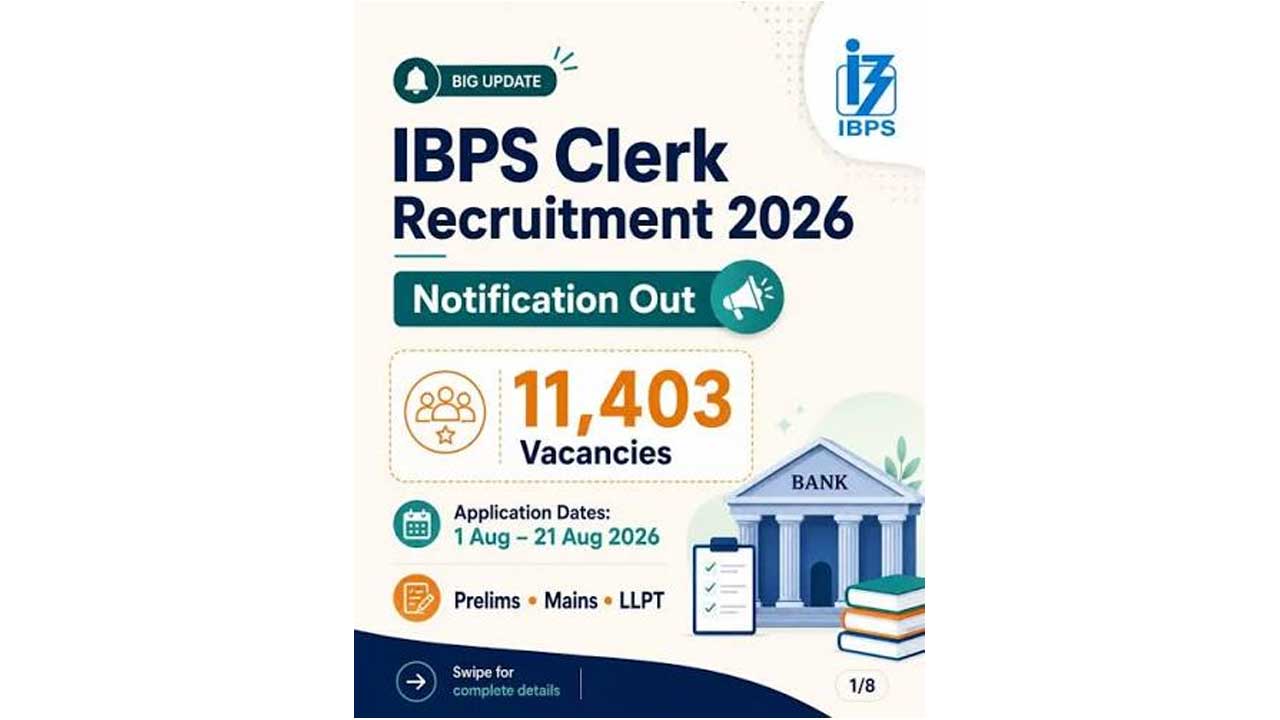 IBPS Clerk | 11,403 క్లర్క్‌ ఉద్యోగాలు