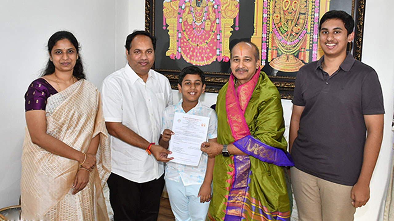 Donations | టీటీడీకి డాక్టర్‌ కోడెల కుటుంబం రూ.20 లక్షల విరాళం
