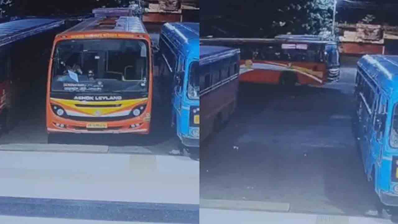 Watch: డిపో నుంచి కొత్త ఆర్టీసీ బస్సు చోరీ.. తర్వాత ఏం జరిగిందంటే?